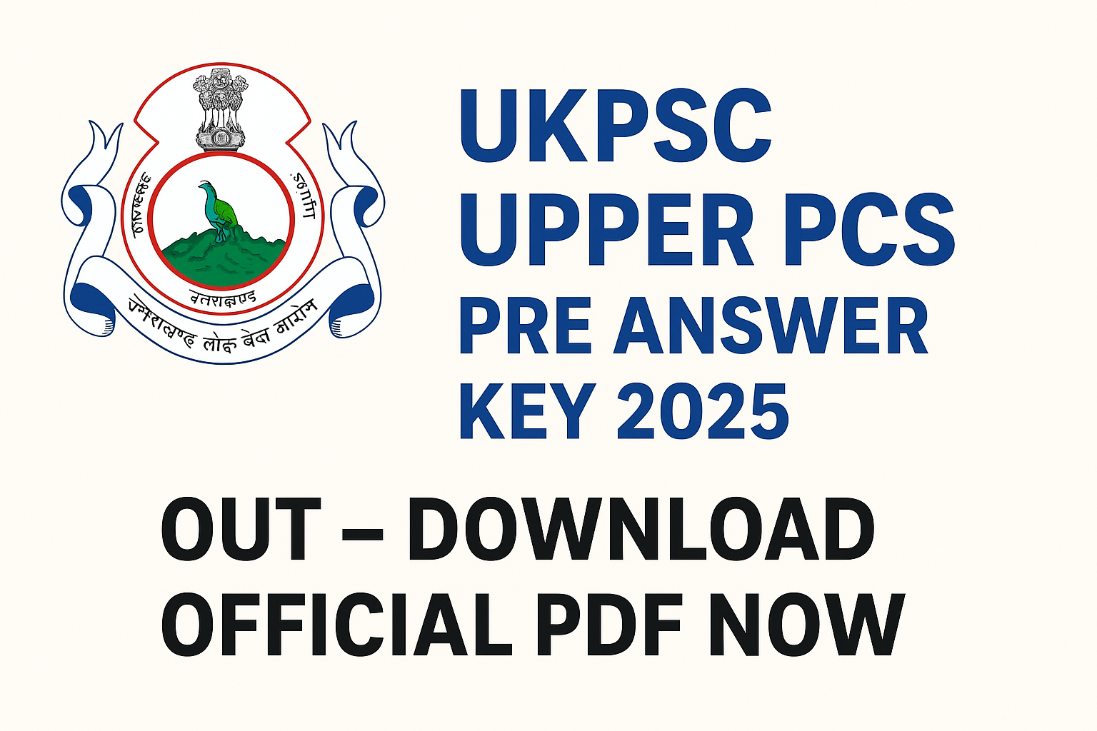 UKPSC Upper PCS Pre Answer Key 2025